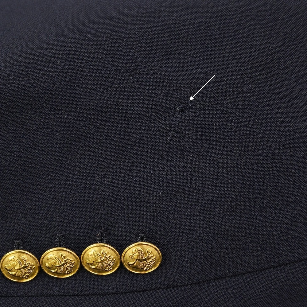 Brooks Brothers Loro Piana Blazer Gold Buttons Brooksease 44R Navy Blue Wool - Picture 5 of 12